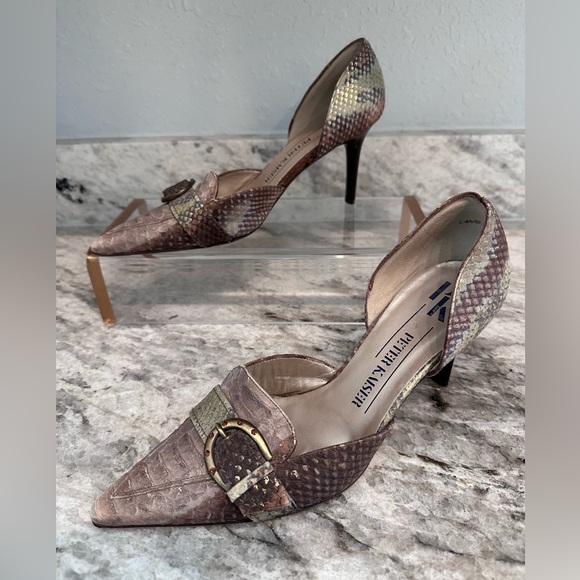Peter Kaiser snake skin print women's heels Sz 4.5 - Picture 3 of 11
